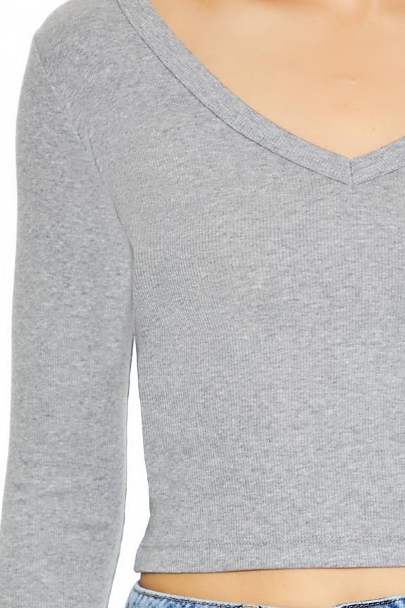 Cropped Long-Sleeve Top
