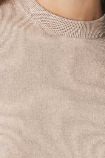 Ribbed-Trim Sweater