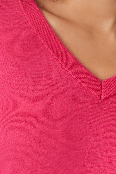 Ribbed V-Neck Sweater