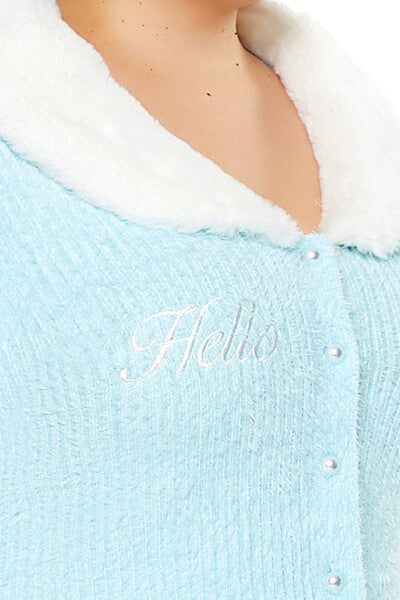 Plus Size Faux Fur Hello Kitty Cardigan Sweater