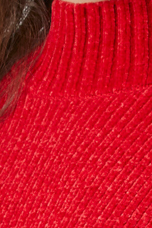 Ribbed Mock Neck Sweater