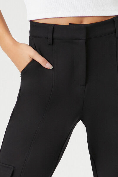 Seamed High-Rise Cargo Joggers