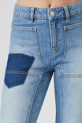 Seamed Mid-Rise Bootcut Jeans