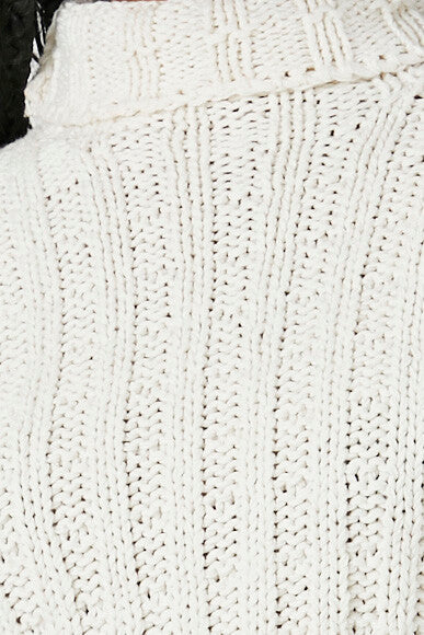 Ribbed Knit Turtleneck Sweater