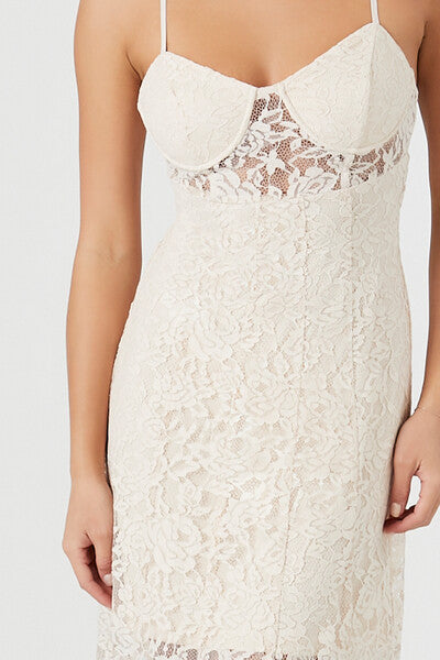 Crochet Lace Sheer Maxi Dress