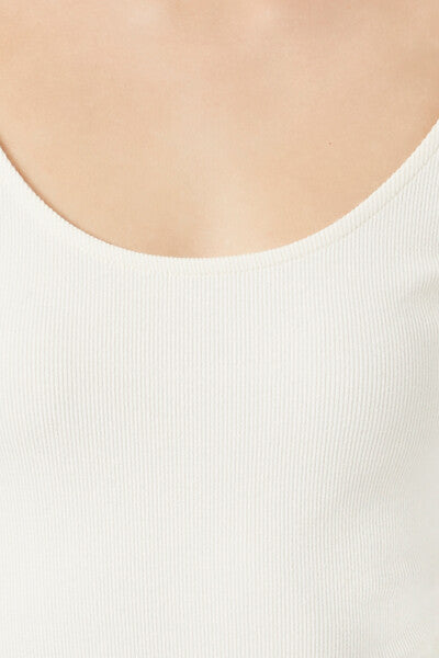 Cotton-Blend Scoop Bodysuit