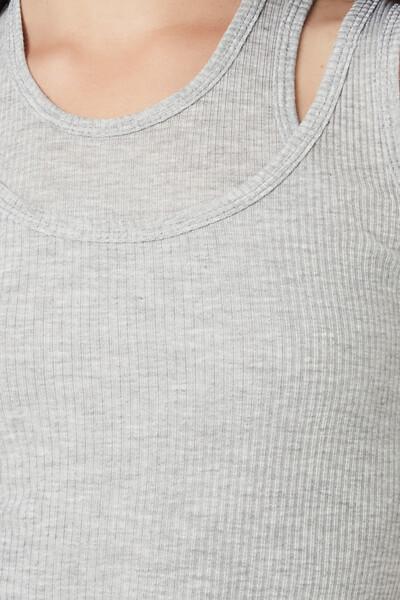 Ribbed Knit Combo Tank Top