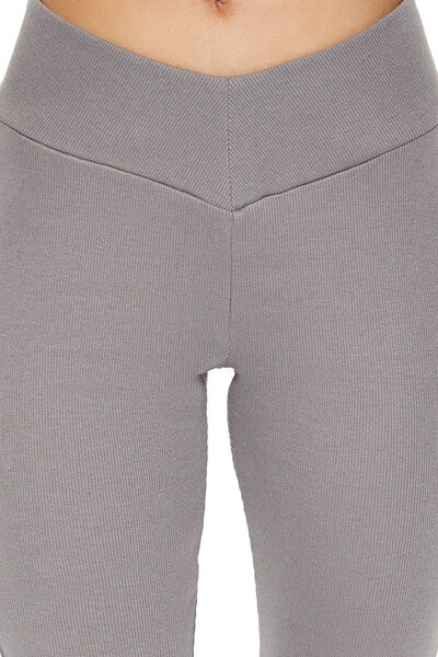 Ribbed Knit Flare Leggings