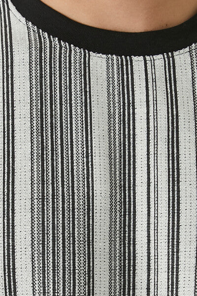 Striped Contrast Crew Tee
