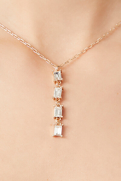 Tiered Faux Gem Necklace