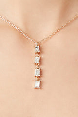 Tiered Faux Gem Necklace