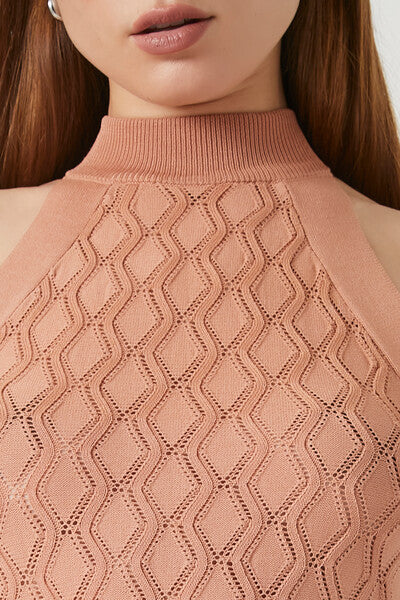 Pointelle Sweater-Knit Bodysuit