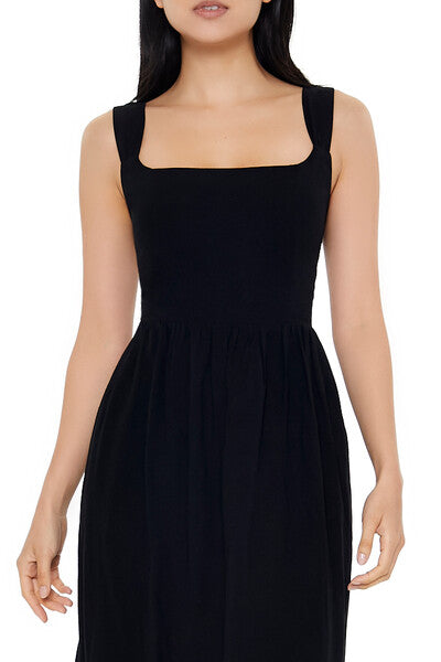 Square-Neck Tank Midi Dress