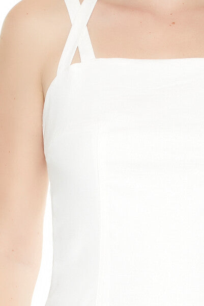 Faux Pearl-Trim Bodycon Mini Dress