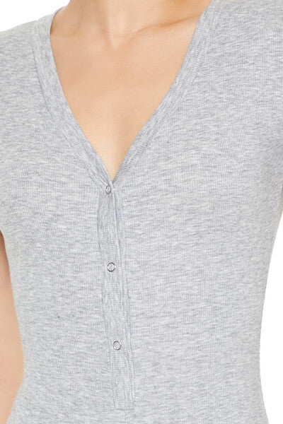 Ribbed Knit Lounge Romper