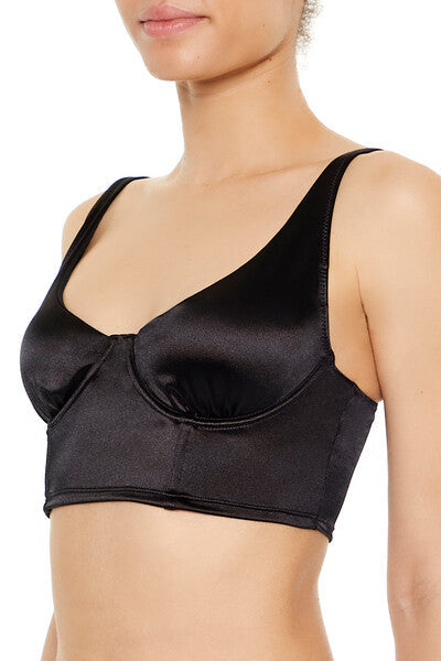 Satin Hook-and-Eye Bra