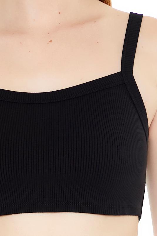 Rib-Knit Cropped Cami