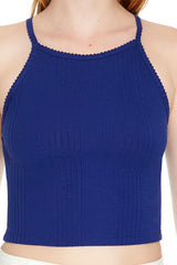 Rib-Knit Cropped Cami