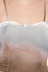 Gradient Rosette Cropped Cami