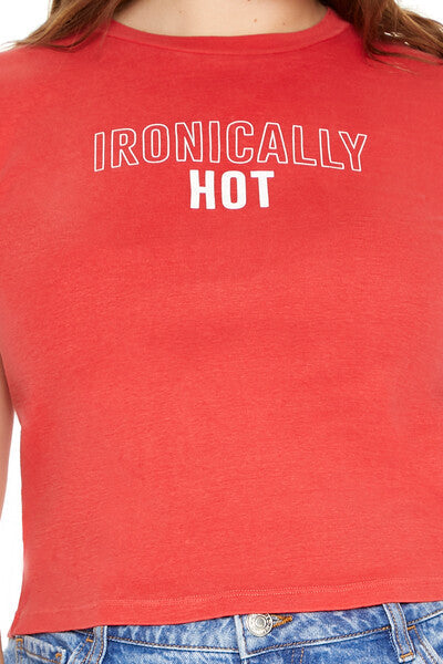 Plus Size Ironically Hot Baby Tee