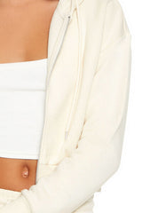 Cropped Zip-Up Hoodie