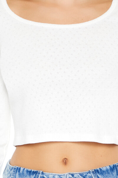 Pointelle Crop Top