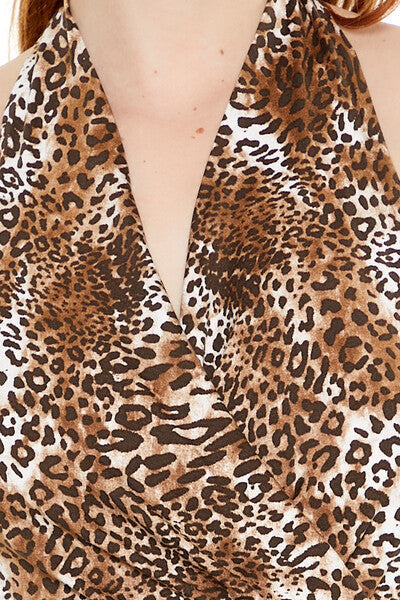 Leopard Print Halter Top