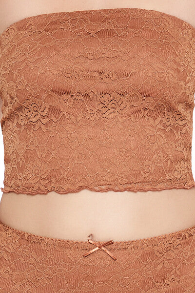 Lace Cropped Tube Top