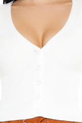 Fitted Rib-Knit Cardigan Sweater