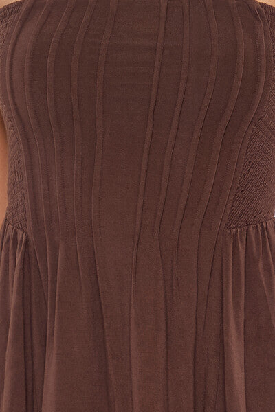 Pom Pom Strapless Mini Dress