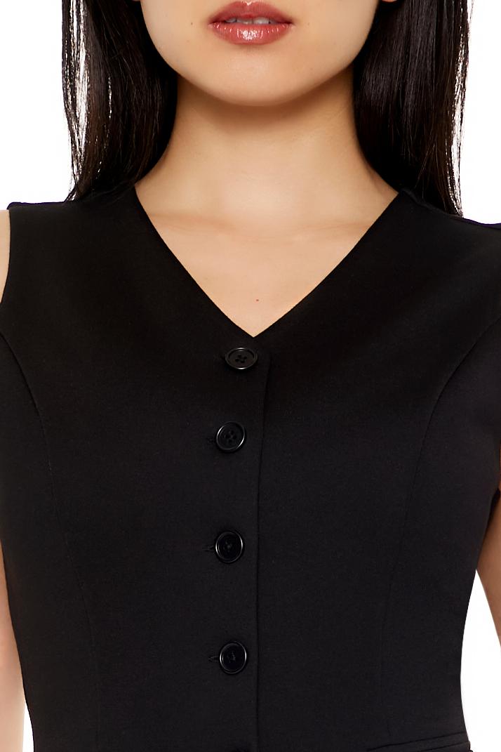 Sleeveless Button-Up Top
