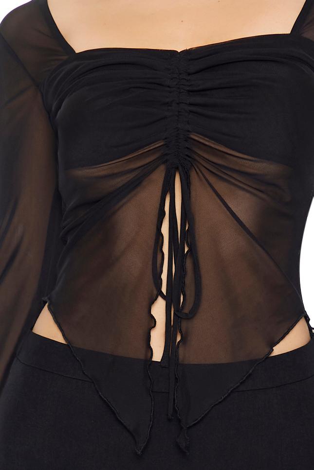 Sheer Split-Hem Top