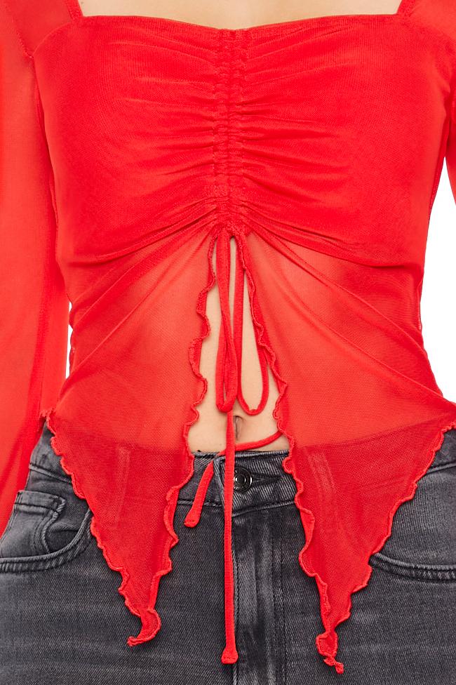 Sheer Split-Hem Top