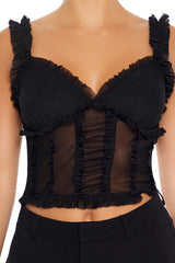 Shirred Mesh Cami