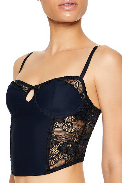 Sheer Lace Underwire Corset Bra