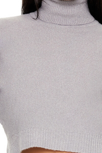Cropped Turtleneck Sweater