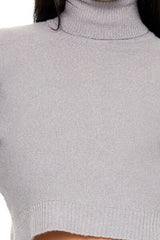 Cropped Turtleneck Sweater