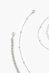 Curb & Ball Chain Necklace Set
