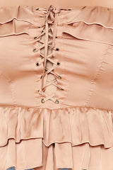 Plus Size Strapless Peplum Top