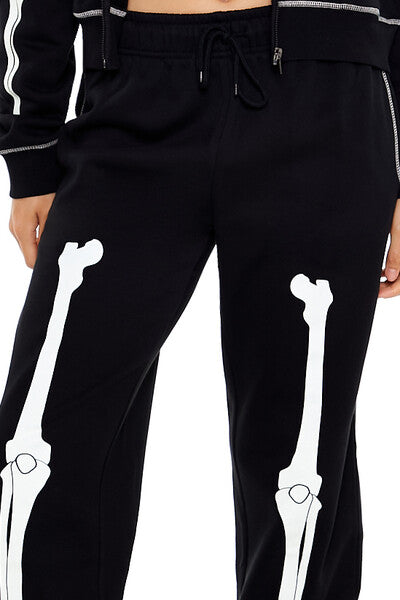 Fleece Skeleton Graphic Joggers