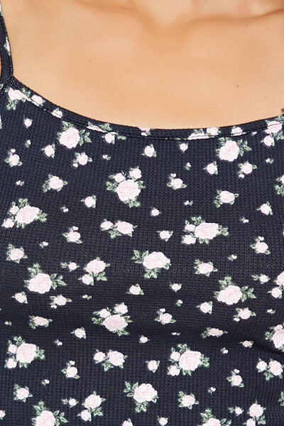 Ditsy Floral Print Cropped Cami