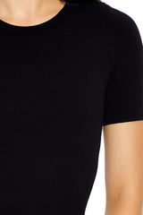 Cropped Seamless Ribbed Tee