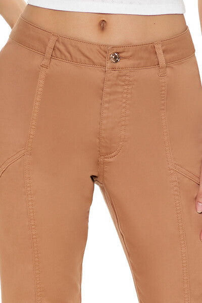 Straight-Leg Mid-Rise Pants