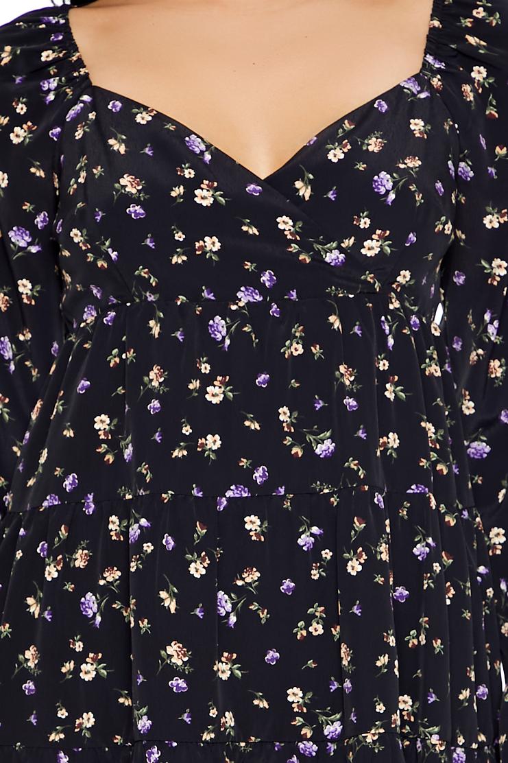 Ditsy Floral Babydoll Mini Dress