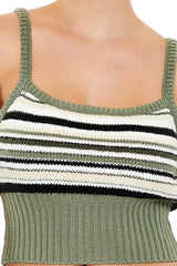 Striped Sweater-Knit Cami