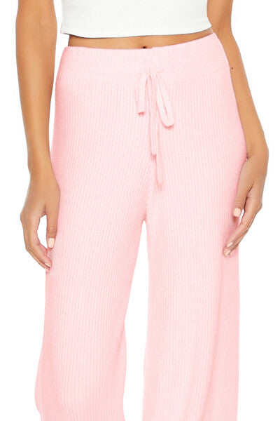 Sweater-Knit Wide-Leg Pants