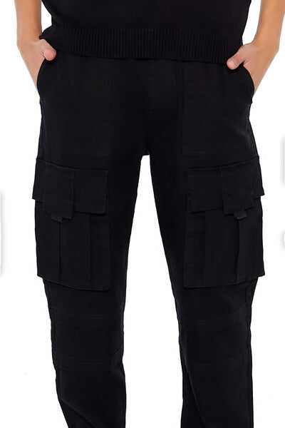 Slim-Fit Drawstring Cargo Pants