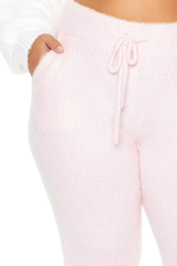 Plus Size Fuzzy Sweater-Knit Joggers