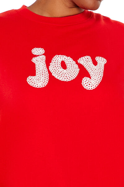 Plus Size Embroidered Joy Pullover