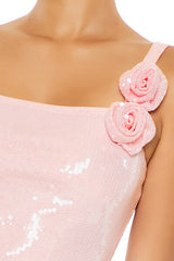 Sequin Rosette Cropped Cami